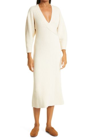 Mara Hoffman + Samira Long Sleeve Organic Cotton Blend Sweater Dress