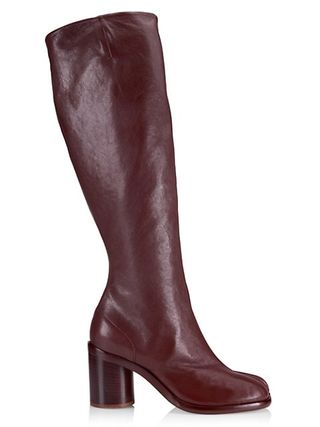 Maison Margiela + Tabi Leather Knee-High Boots