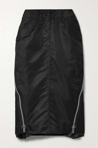 Sacai + Zip-Detailed Shell Skirt