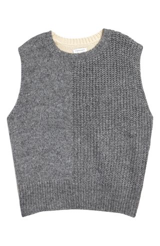 Topshop + Mixed Stitch Sleeveless Sweater