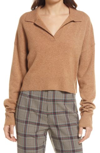 Reformation + Cashmere Polo Sweater