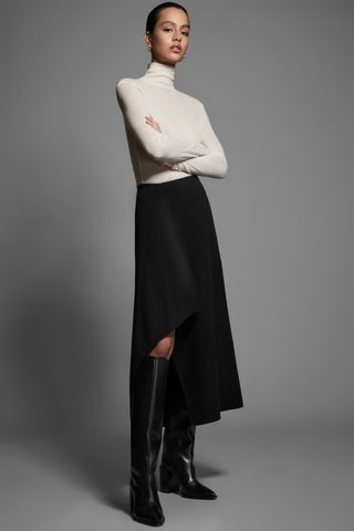 COS + The Asymmetric Wool Midi Skirt