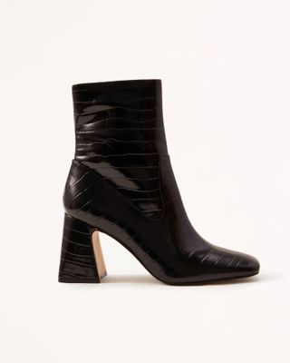 Abercrombie and Fitch + Crocodile Leather Ankle Boots