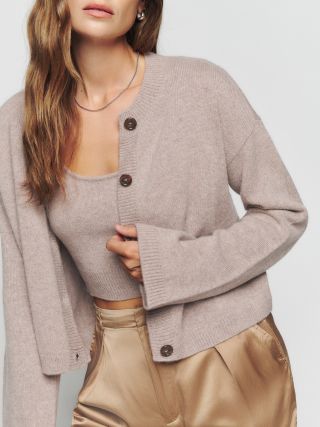 Reformation + Ana Cashmere Tank and Cardi Set