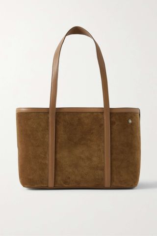 Loro Piana + Carry Everything Small Leather-Trimmed Suede Tote