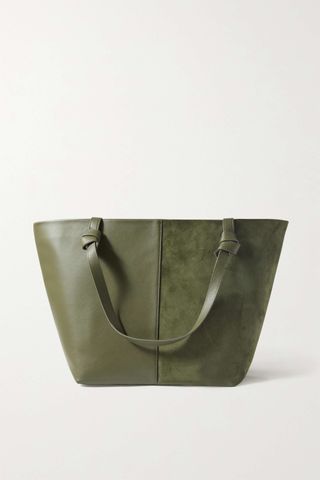 Staud + Ida Suede and Leather Tote