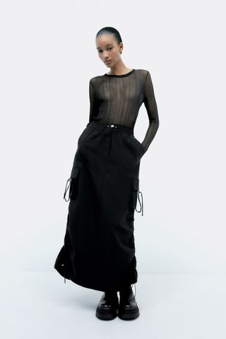 Zara + Technical Cargo Skirt