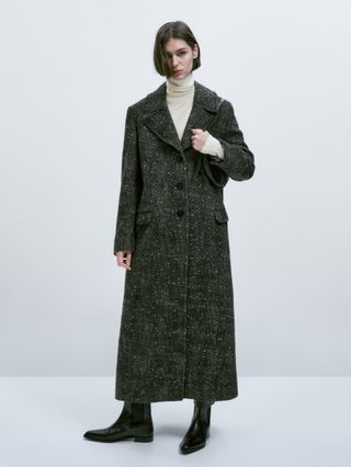 Massimo Dutti + Long Wool Blend Coat