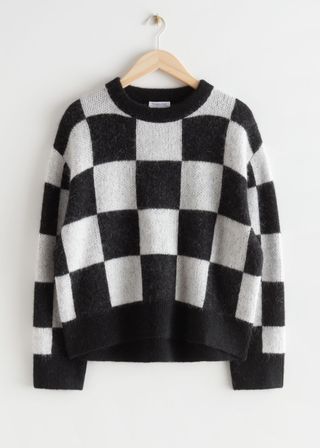 & Other Stories + Oversized Check Knit Sweater