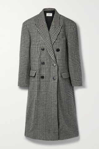 Isabel Marant Étoile + Lojima Double-Breasted Checked Wool Coat