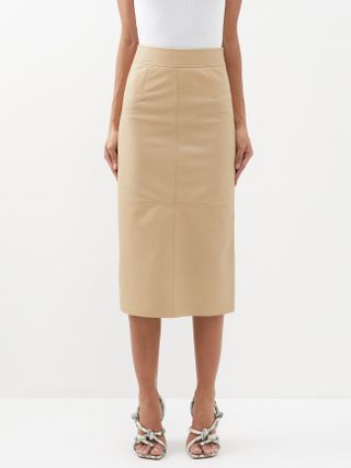 The Frankie Shop + Heather Leather Pencil Skirt