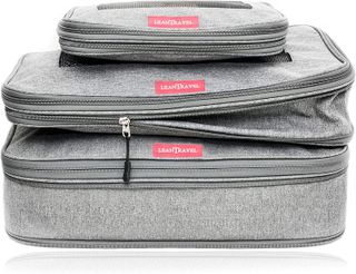LeanTravel + Compression Packing Cubes for Travel, Set of 3