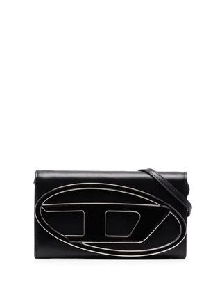 Diesel + Logo-Plaque Leather Crossbody Bag