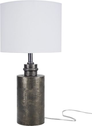 Nourison + Aluminum Textured Table Lamp