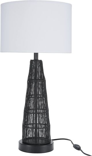 Nourison + Black Mesh Table Lamp