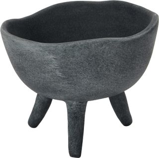 Creative Co-Op + Large Matte Taupe Terracotta Footed Planter, 4