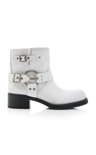 Miu Miu + Tronchetti Leather Ankle Boots