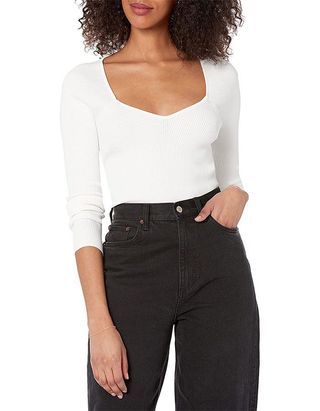 The Drop + Victoria Cropped Ribbed Sweater