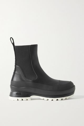 Stella Mccartney + Trace Logo-Detailed Vegetarian Leather Chelsea Boots