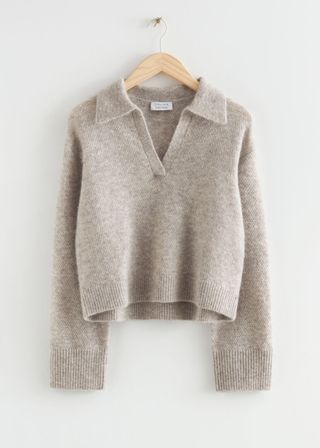 & Other Stories + Collared Boxy Knit Sweater