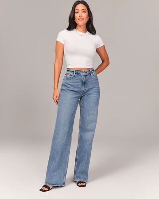 Abercrombie and Fitch + Curve Love High Rise 90s Relaxed Jean
