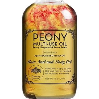 Provence Beauty + Rose Multi-Use Oil for Face, Body and Hair - Organic Blend of Apricot, Vitamin E and Sweet Almond Oil Moisturizer for Dry Skin, Scalp & Nails - Rose Petals & Bergamot Essential Oil - 4 Fl Oz
