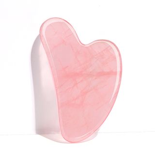 Ecoswer + Gua Sha Facial Tool,Guasha Tool for Face,Facial and Body Massager,Natural Stones Rose Quartz,Scraping and SPA Acupuncture Therapy to Lift,Decrease Puffiness and Tighten.