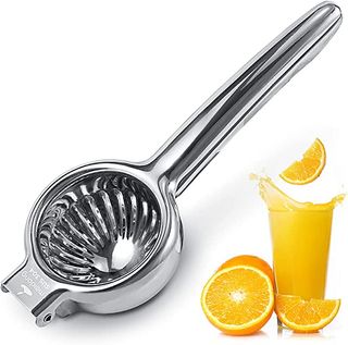Meidong + Lemon Squeezer Meidong Super Stainless Steel 304 Hand Press Juicer Manual Citrus for Juicing Lemon ＆ Limes, Vegetables (Middle)