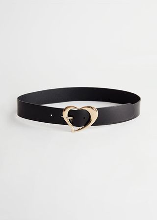 & Other Stories + Heart Buckle Leather Belt