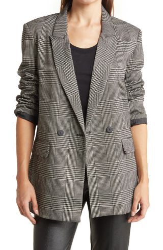 RDI + Oversized Double Breasted Notch Collar Long Sleeve Sportcoat