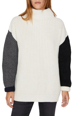Frame + Oversize Colorblock Wool Sweater