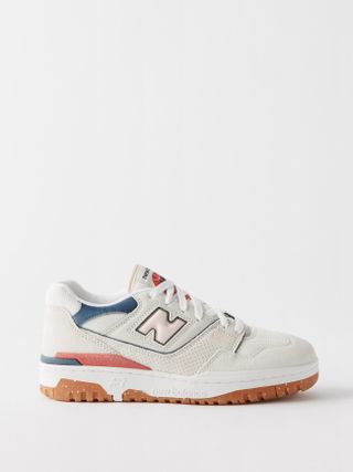 New Balance + 550 Suede and Mesh Trainers
