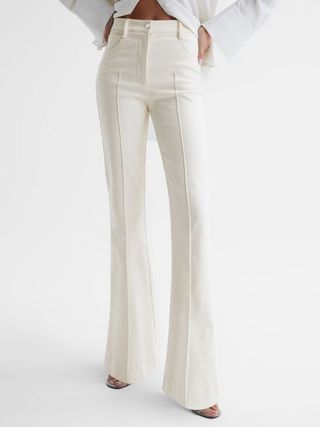 Reiss + Cream Florence Regular High Rise Flared Trousers