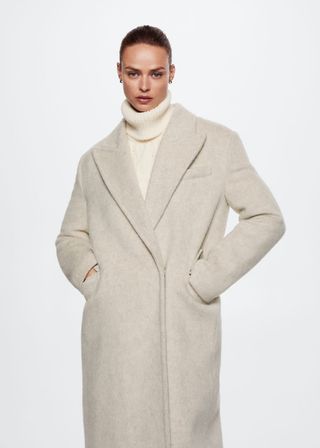 Mango + Wool Coat Fur Effect