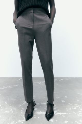 Zara + Straight-Cut Suit Pants