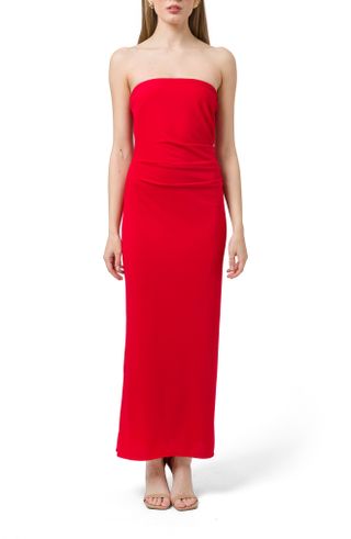 Wayf + Strapless Knit Maxi Dress