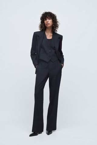 Zara + Pinstripe Vest