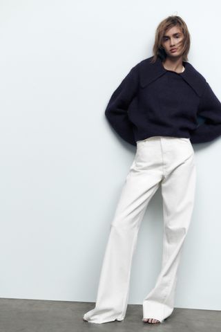 Zara + Polo Collar Knit Sweater