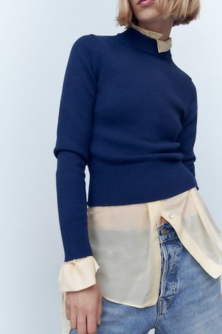 Zara + Fitted Knit Sweater