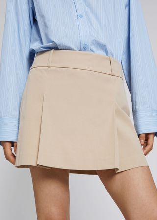 & Other Stories + Pleated A-Line Mini Skirt