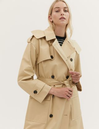 M&S Collection + Pure Cotton Stormwear™ Longline Trench Coat