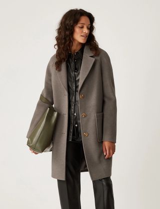 M&S Collection + Single Breasted Coat