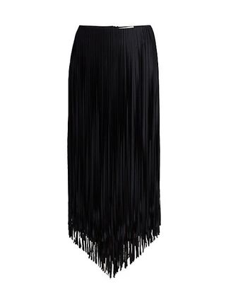 Alexandre Vauthier + Fringe-Embellished Midi-Skirt