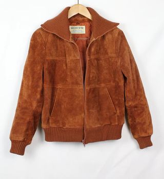 Etsy + 70's Leather Bomber Coat Suede 60s Vintage Rust