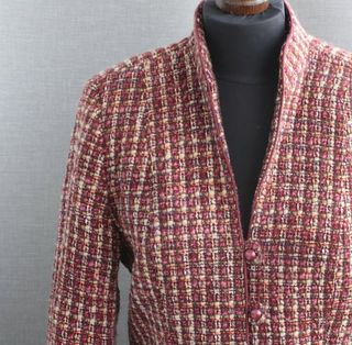 Vintagift + Cropped Tweed Blazer