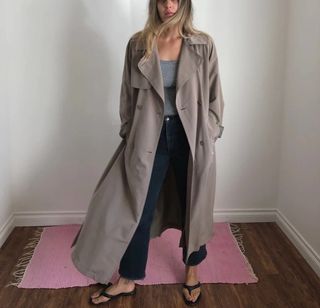 Lonelygoods + Long Silky Minimal Trench
