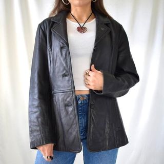 Shop Sellador + 90s Leather Blazer Jacket