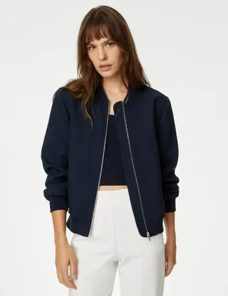M&S Collection + Relaxed Bomber Jacket