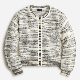 J.Crew + Space-Dyed Textured Cardigan Sweater
