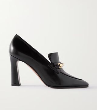 The Row + Lady Loafer Embellished Leather Pumps